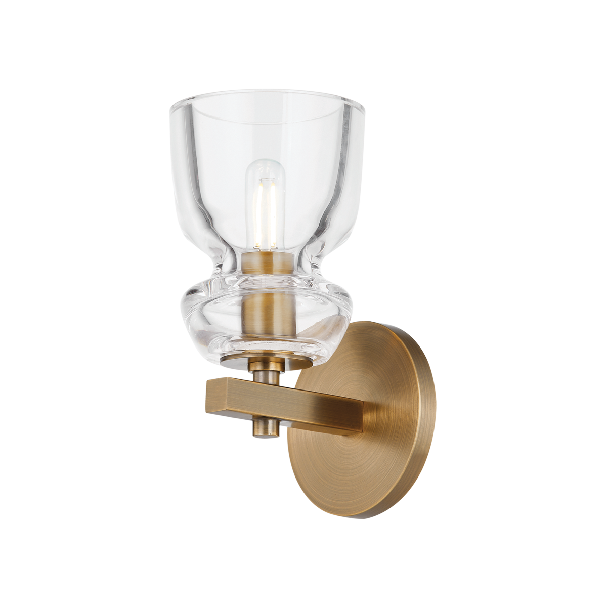 Trey Wall Sconce - 1-Light - Patina Brass - Troy Lighting B1109-PBR