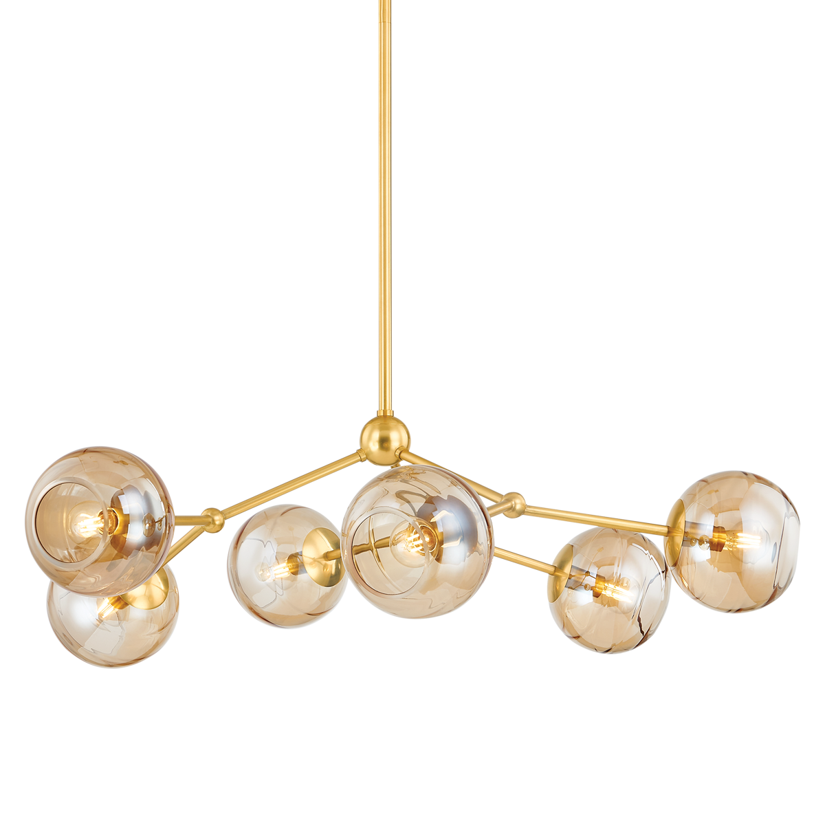 Trixie Chandelier - 6-Light - Aged Brass - Mitzi H861806-AGB