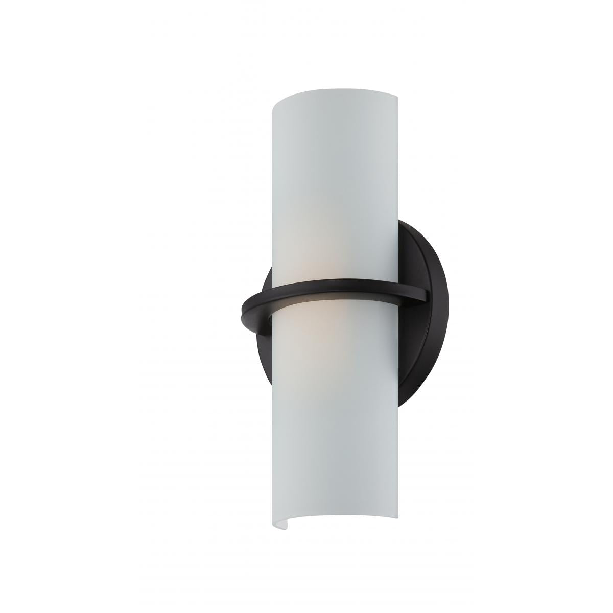 Tucker - LED Wall Sconce with Etched Opal Glass - Aged Bronze Finish - Satco 62-186