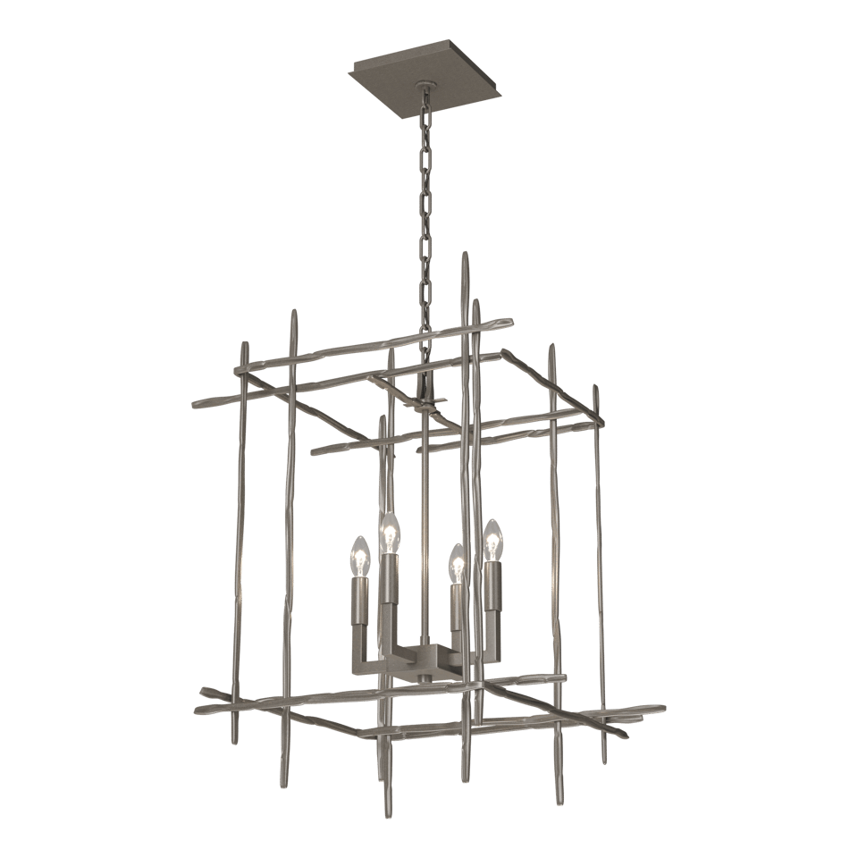 Tura 4-Light Medium Chandelier - Dark Smoke by Hubbardton Forge