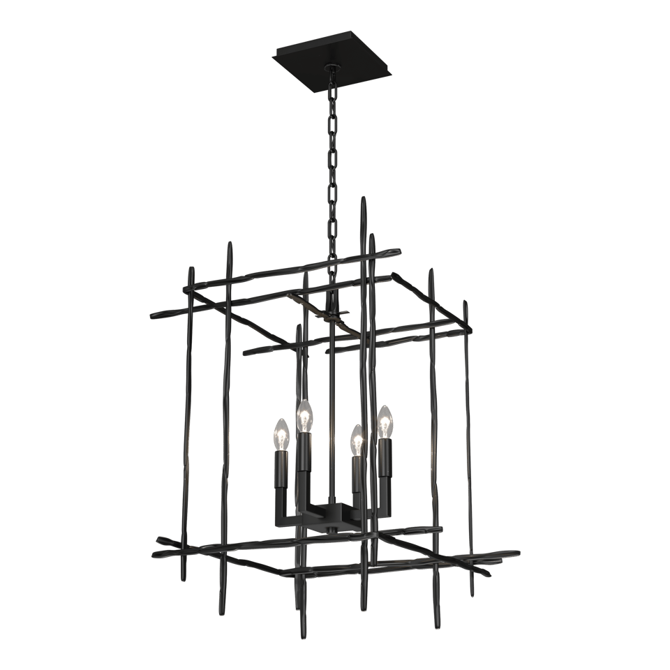 Tura 4-Light Medium Chandelier - Ink by Hubbardton Forge