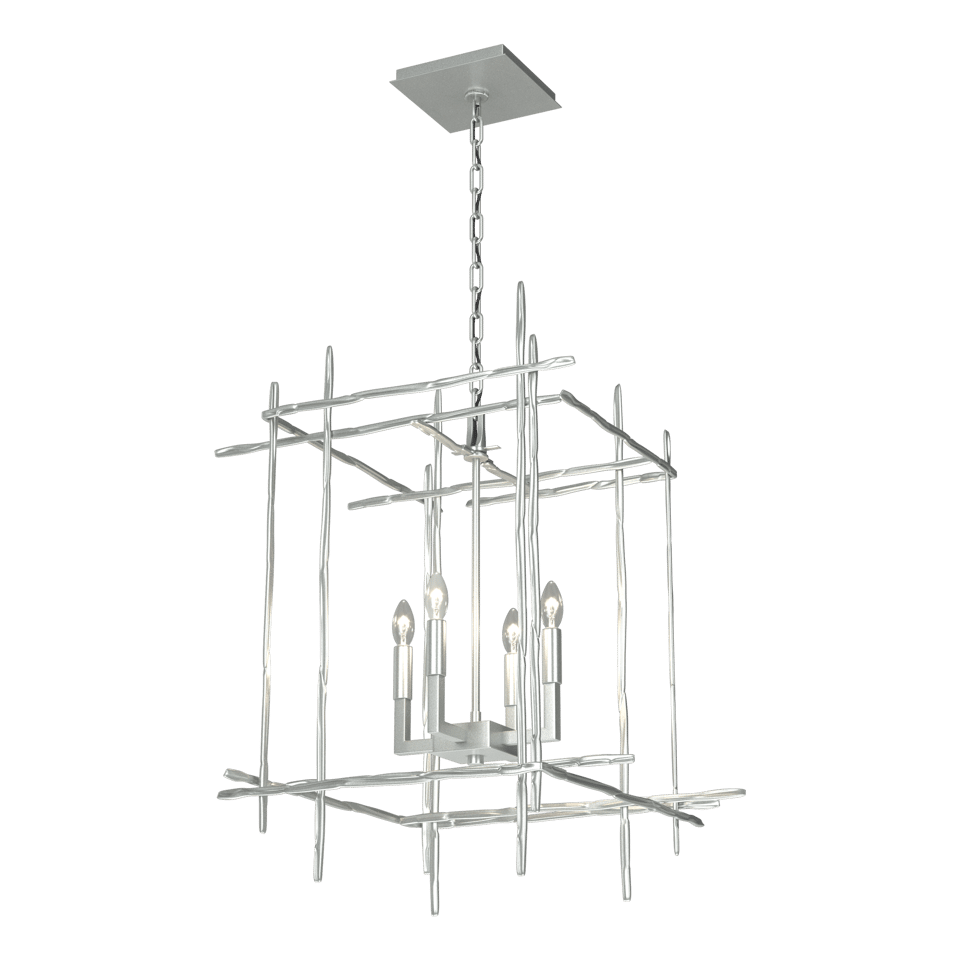 Tura 4-Light Medium Chandelier - Vintage Platinum by Hubbardton Forge