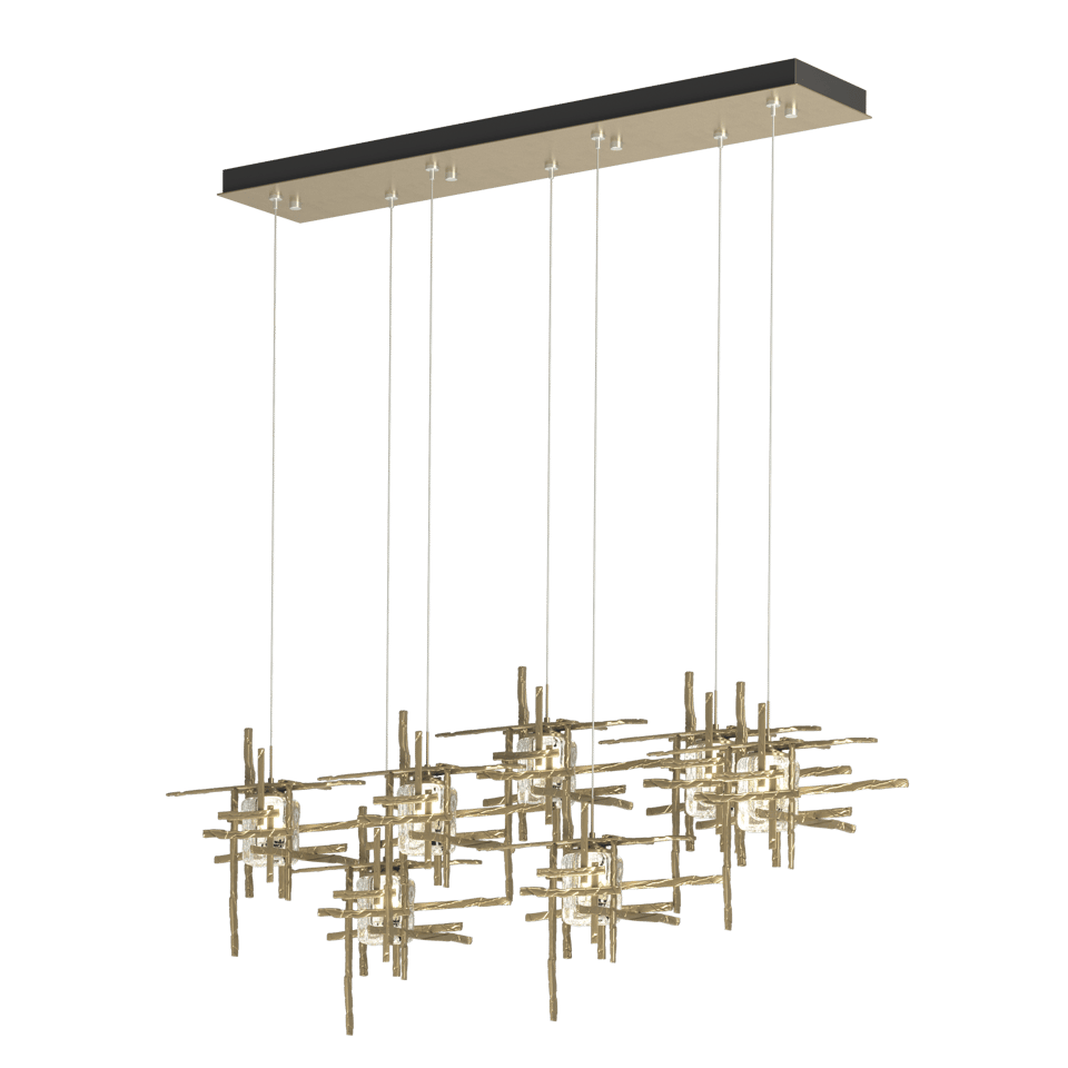 Tura 7-Light Seeded Glass Pendant - Soft Gold by Hubbardton Forge
