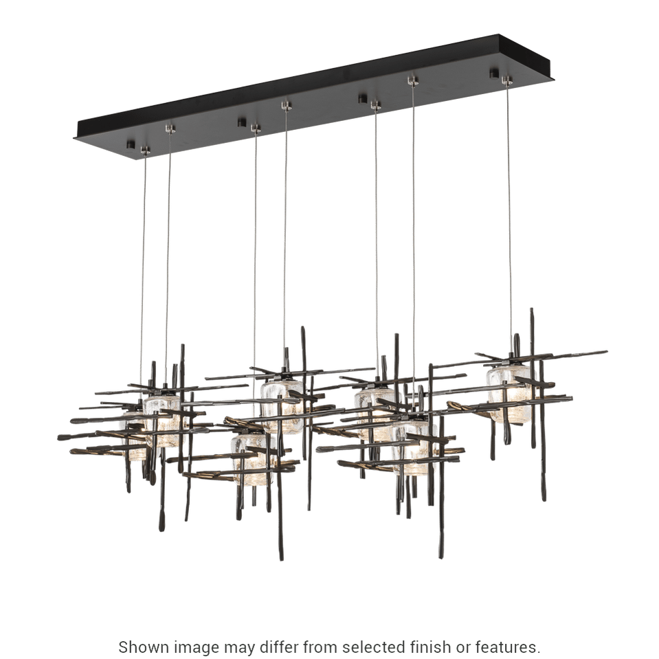 Tura 7-Light Seeded Glass Pendant - White by Hubbardton Forge