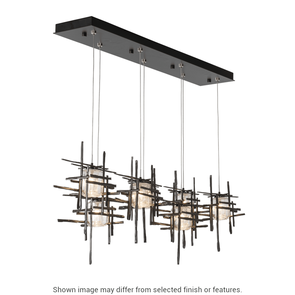 Tura 7-Light Seeded Glass Pendant - White by Hubbardton Forge