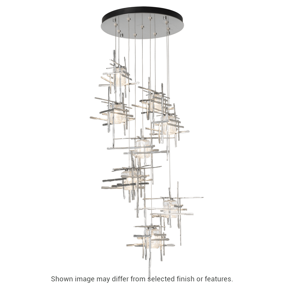 Tura 9-Light Seeded Glass Pendant - White by Hubbardton Forge