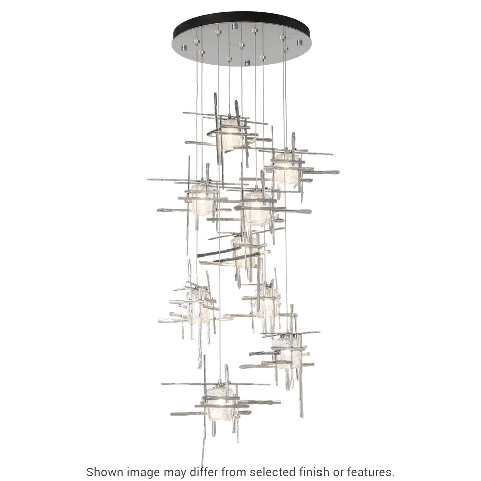 Tura 9-Light Seeded Glass Pendant - White by Hubbardton Forge