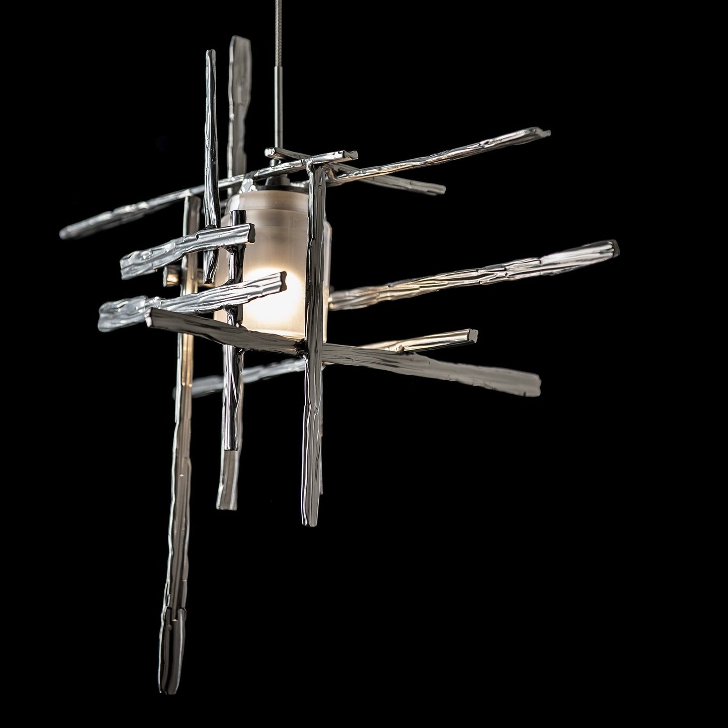 Tura Frosted Glass Low Voltage Mini Pendant - White by Hubbardton Forge