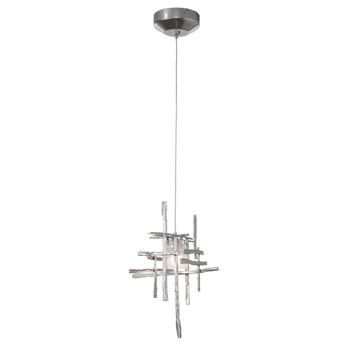 Tura Frosted Glass Low Voltage Mini Pendant - White by Hubbardton Forge