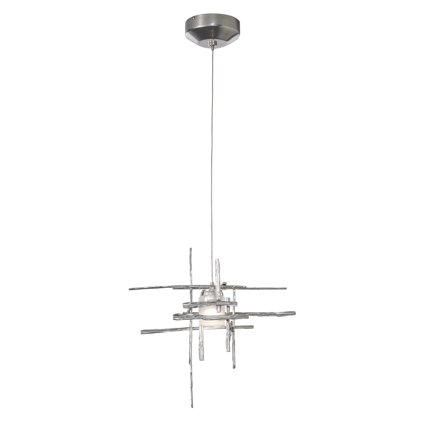 Tura Frosted Glass Low Voltage Mini Pendant - White by Hubbardton Forge