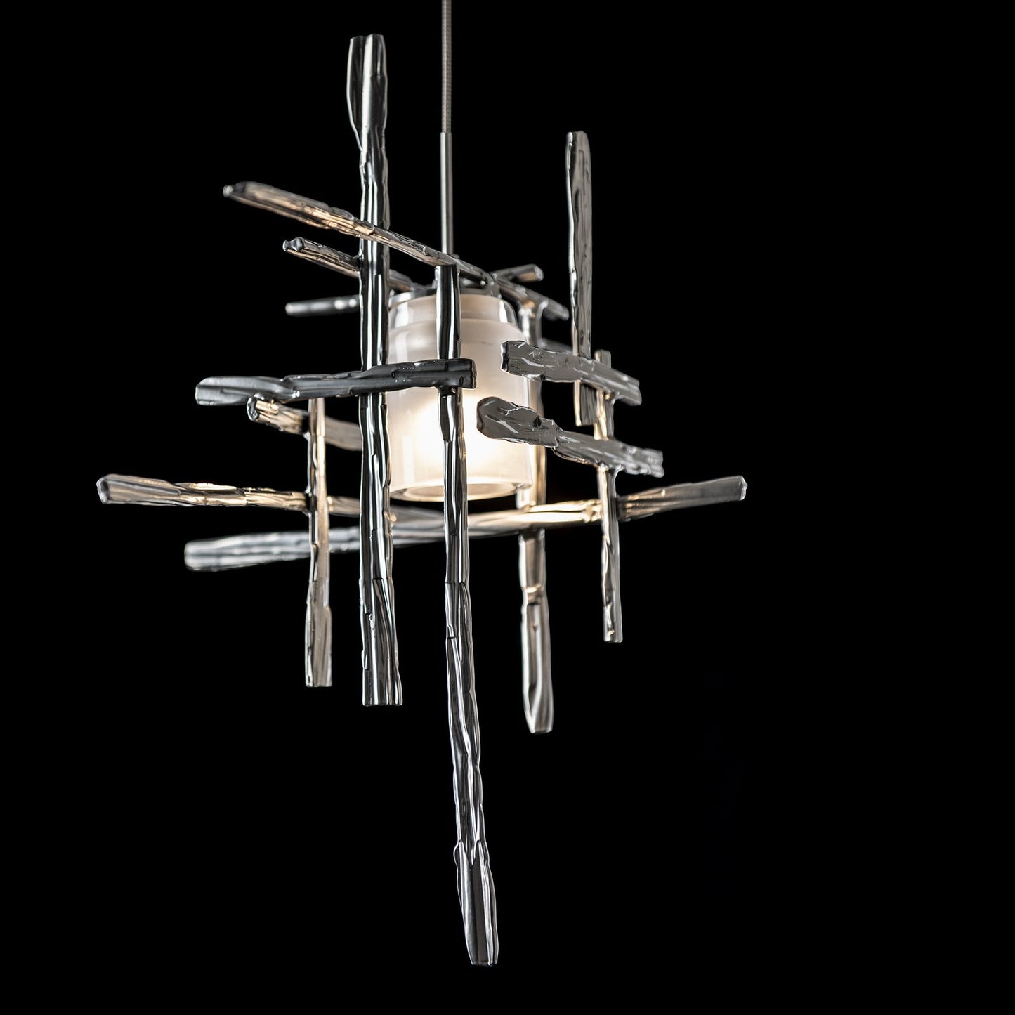 Tura Frosted Glass Low Voltage Mini Pendant - White by Hubbardton Forge