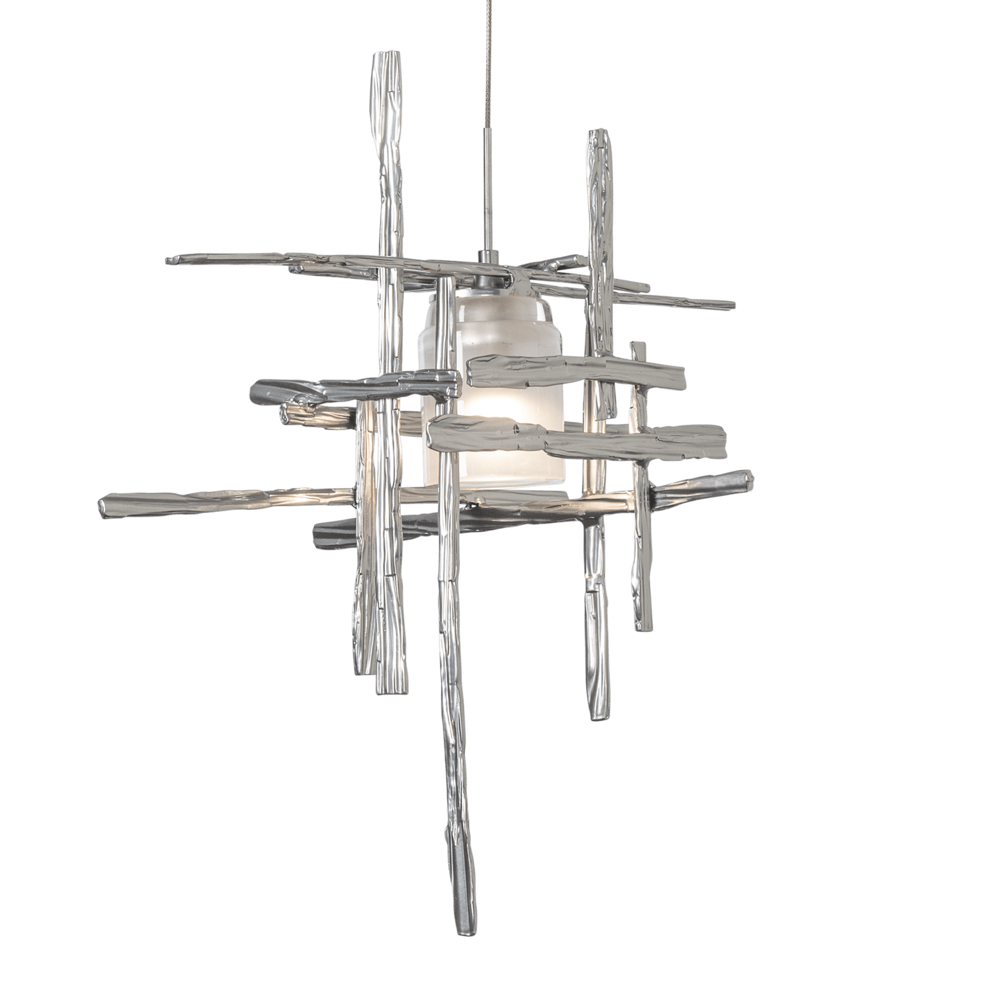 Tura Frosted Glass Low Voltage Mini Pendant - White by Hubbardton Forge