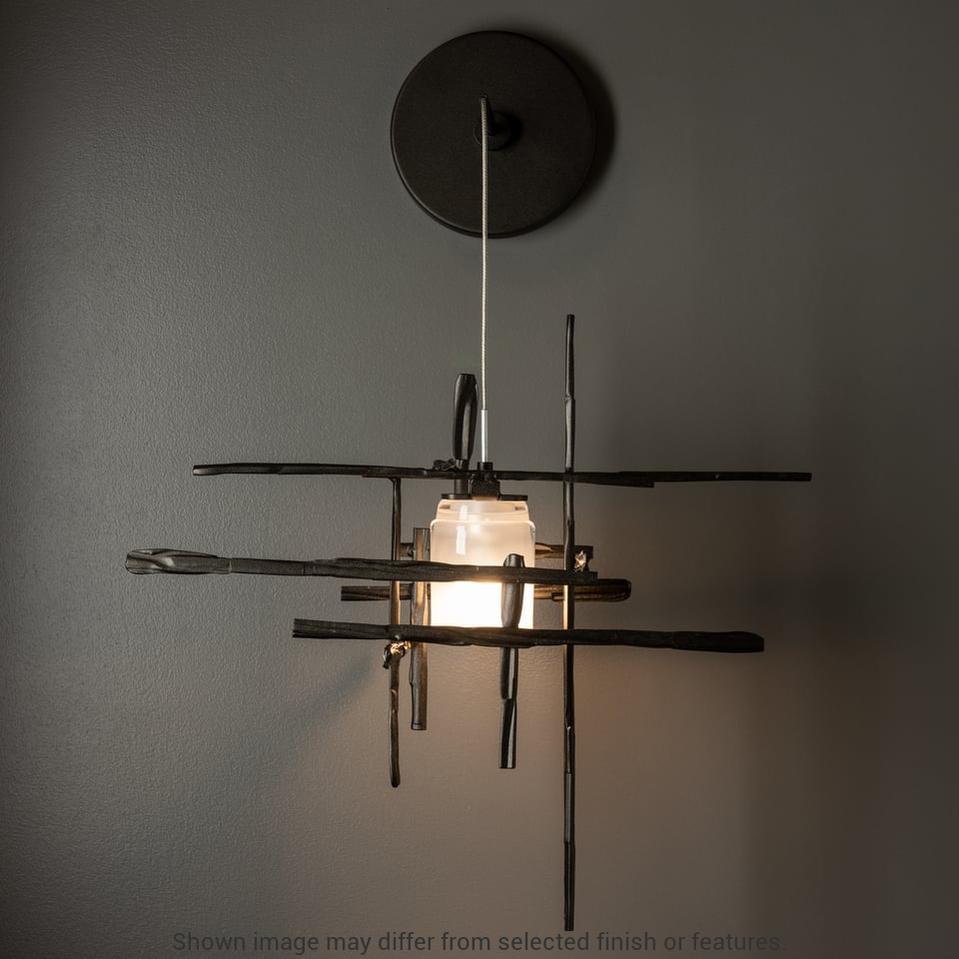 Tura Frosted Glass Low Voltage Sconce - White by Hubbardton Forge