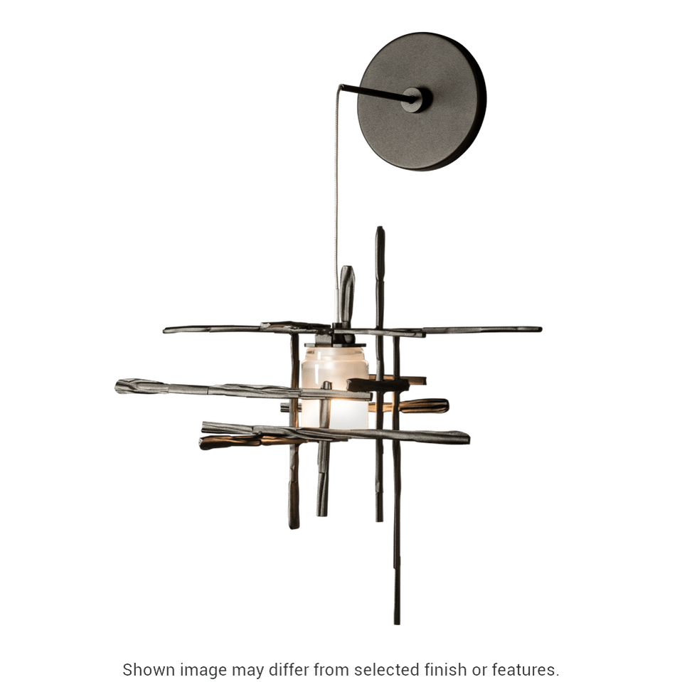 Tura Frosted Glass Low Voltage Sconce - White by Hubbardton Forge