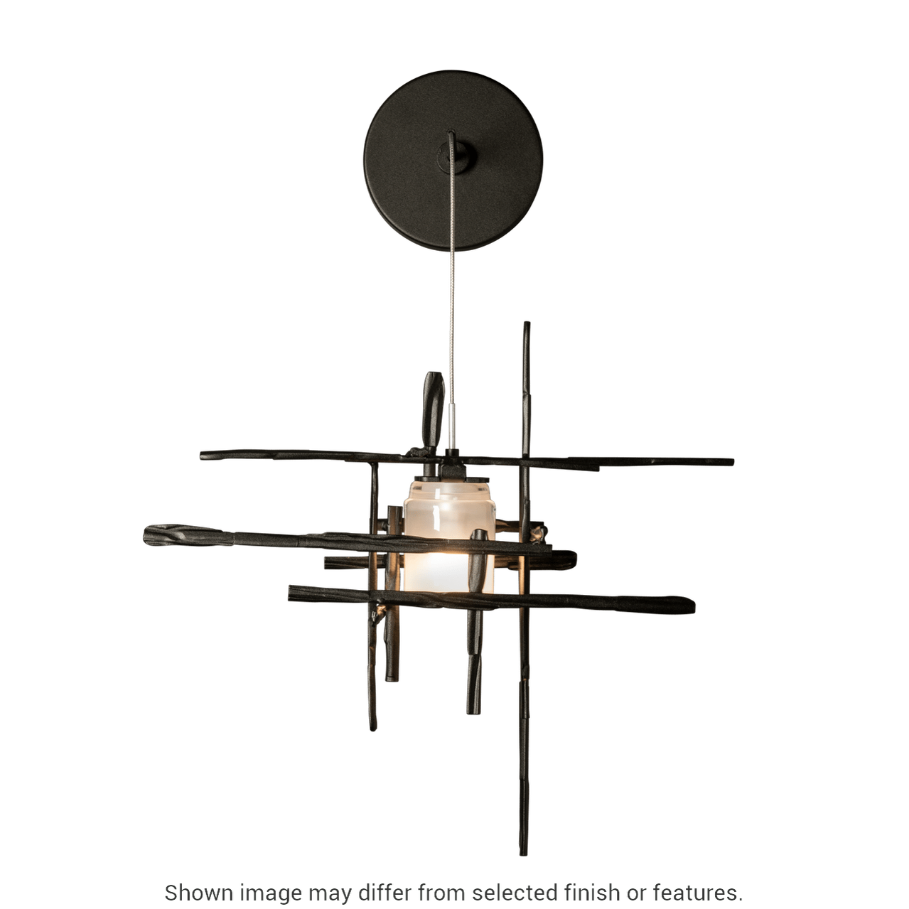 Tura Frosted Glass Low Voltage Sconce - White by Hubbardton Forge