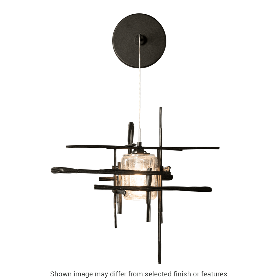 Tura Seeded Glass Low Voltage Sconce - White by Hubbardton Forge