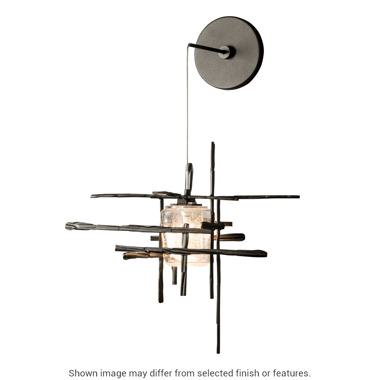 Tura Seeded Glass Low Voltage Sconce - White by Hubbardton Forge