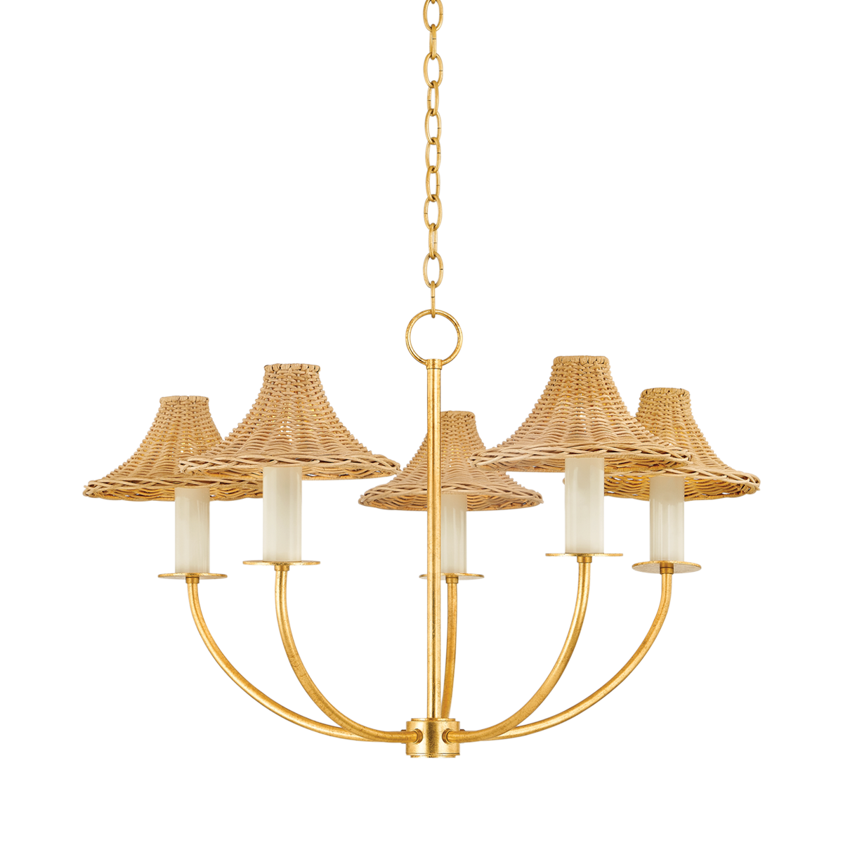 Twila Chandelier - 5-Light - Vintage Gold Leaf - Mitzi H868805-VGL