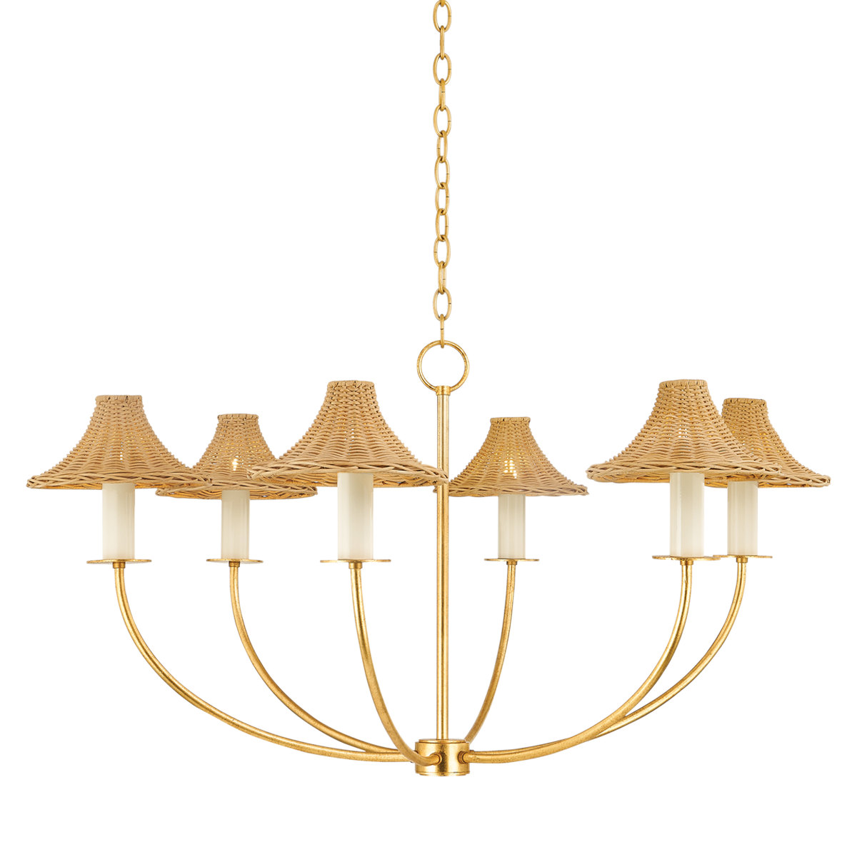 Twila Chandelier - 6-Light - Vintage Gold Leaf - Mitzi H868806-VGL