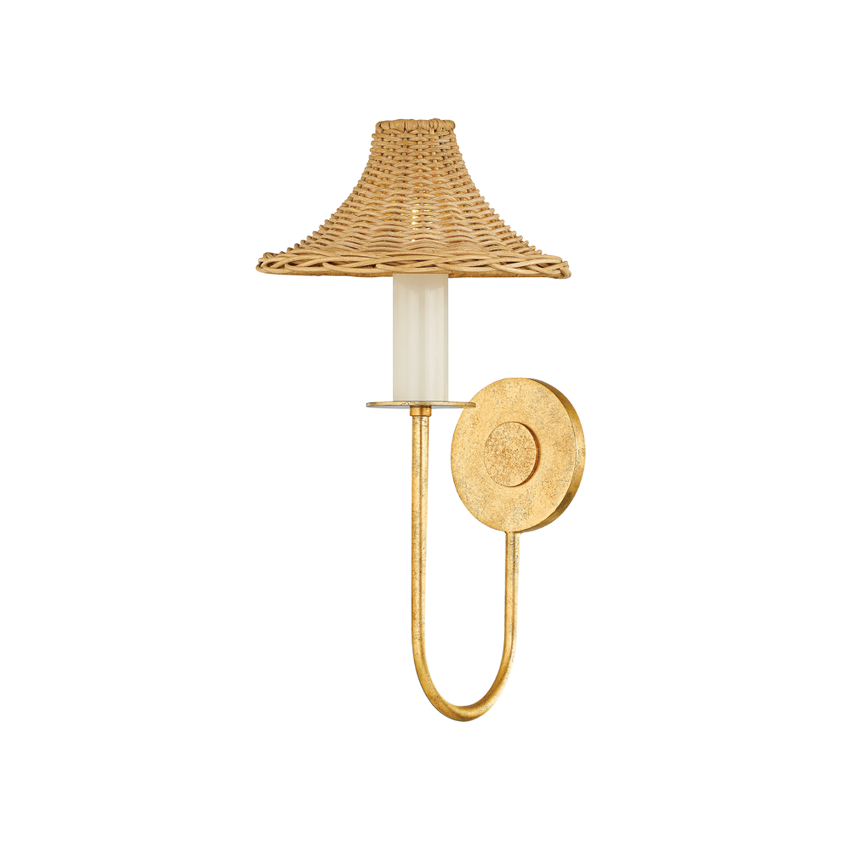 Twila Wall Sconce - 1-Light - Vintage Gold Leaf - Mitzi H868101-VGL