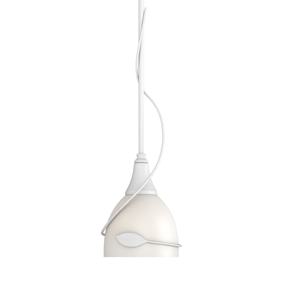 Twining Leaf Mini Pendant - White by Hubbardton Forge