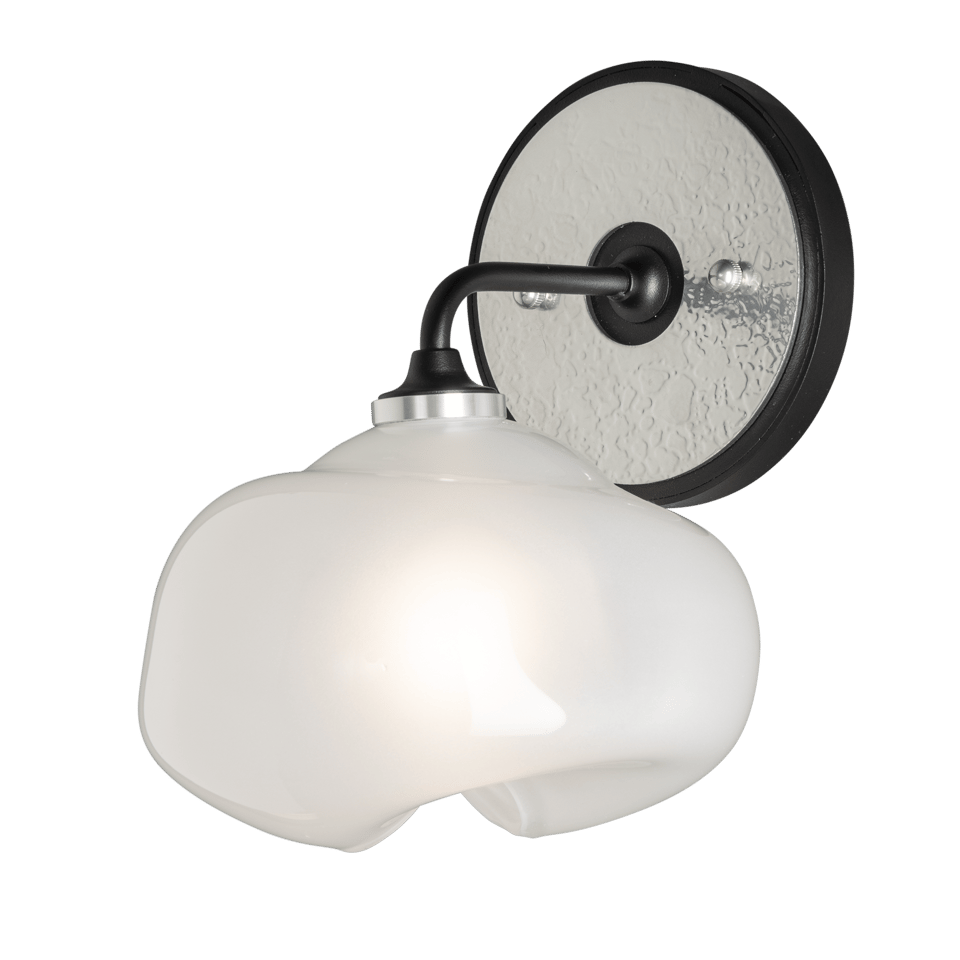 Ume 1-Light Curved Arm Bath Sconce - Black - Sterling Accent by Hubbardton Forge