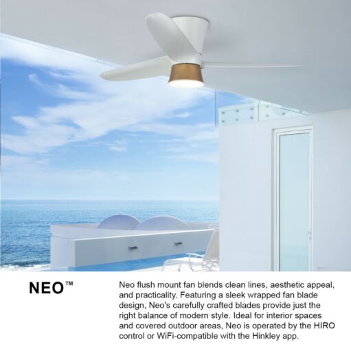 Una 44" LED Fan - Matte White by Hinkley Lighting