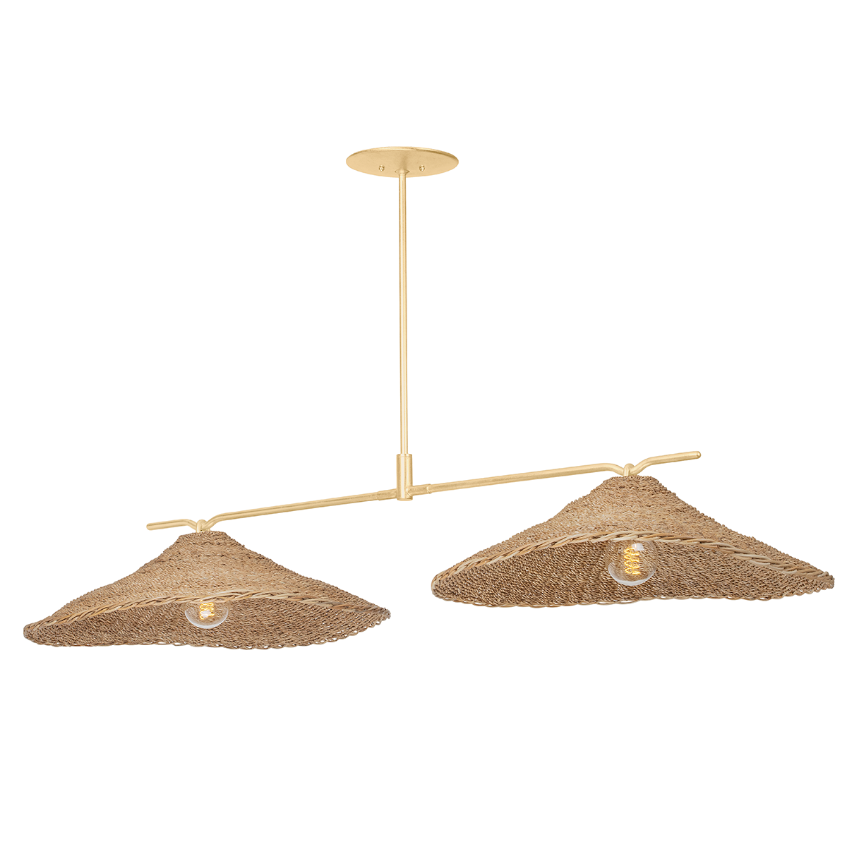 Valier Linear - 2-Light - Vintage Gold Leaf - Troy Lighting F8755-VGL