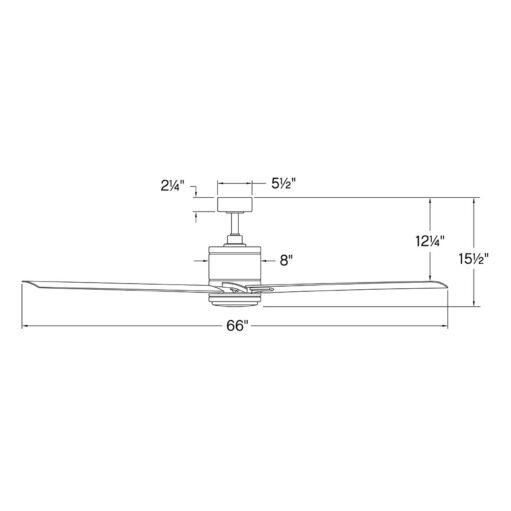 Vantage 66" LED Smart Fan - Matte White by Hinkley Lighting