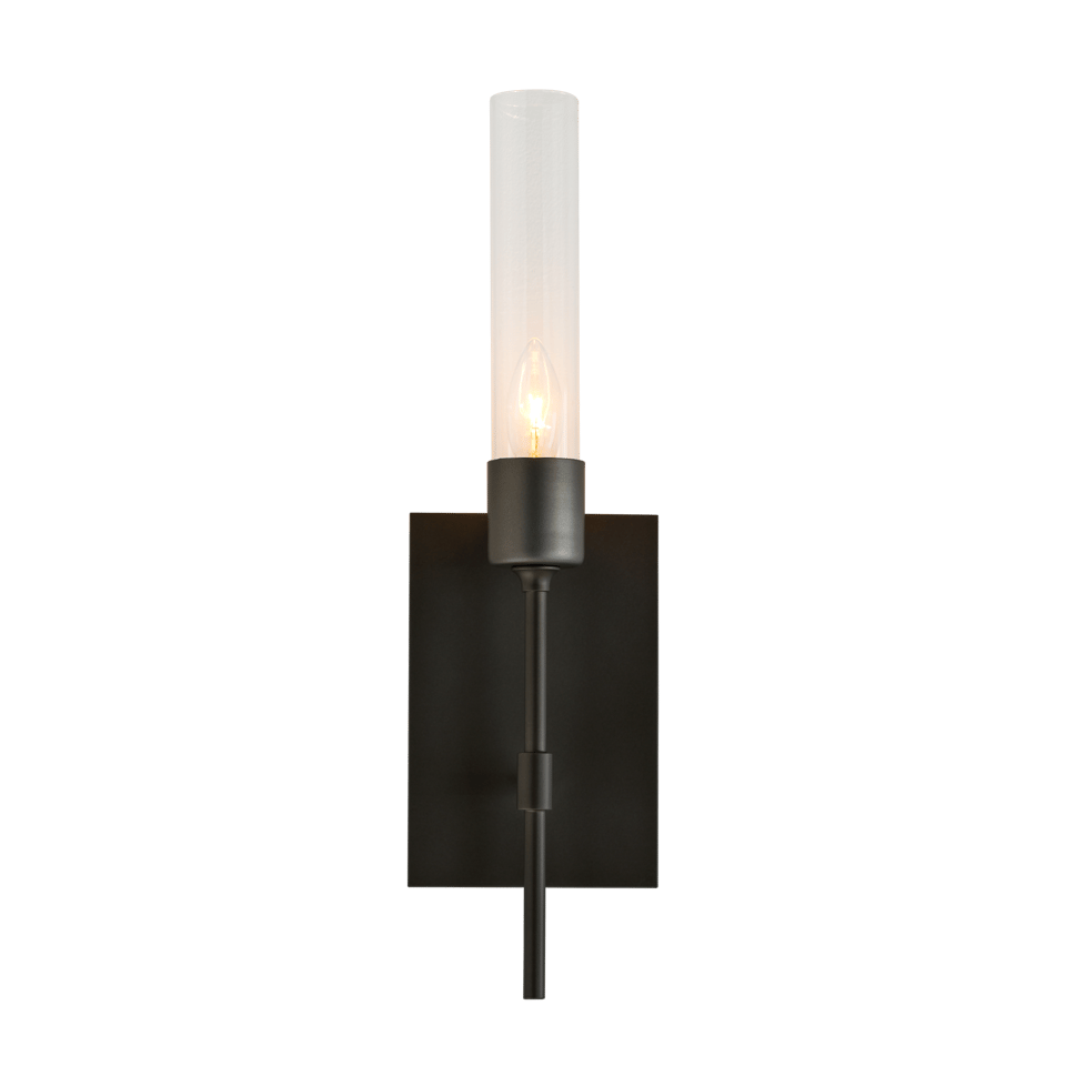 Vela Sconce - Dark Smoke - Clear Glass by Hubbardton Forge