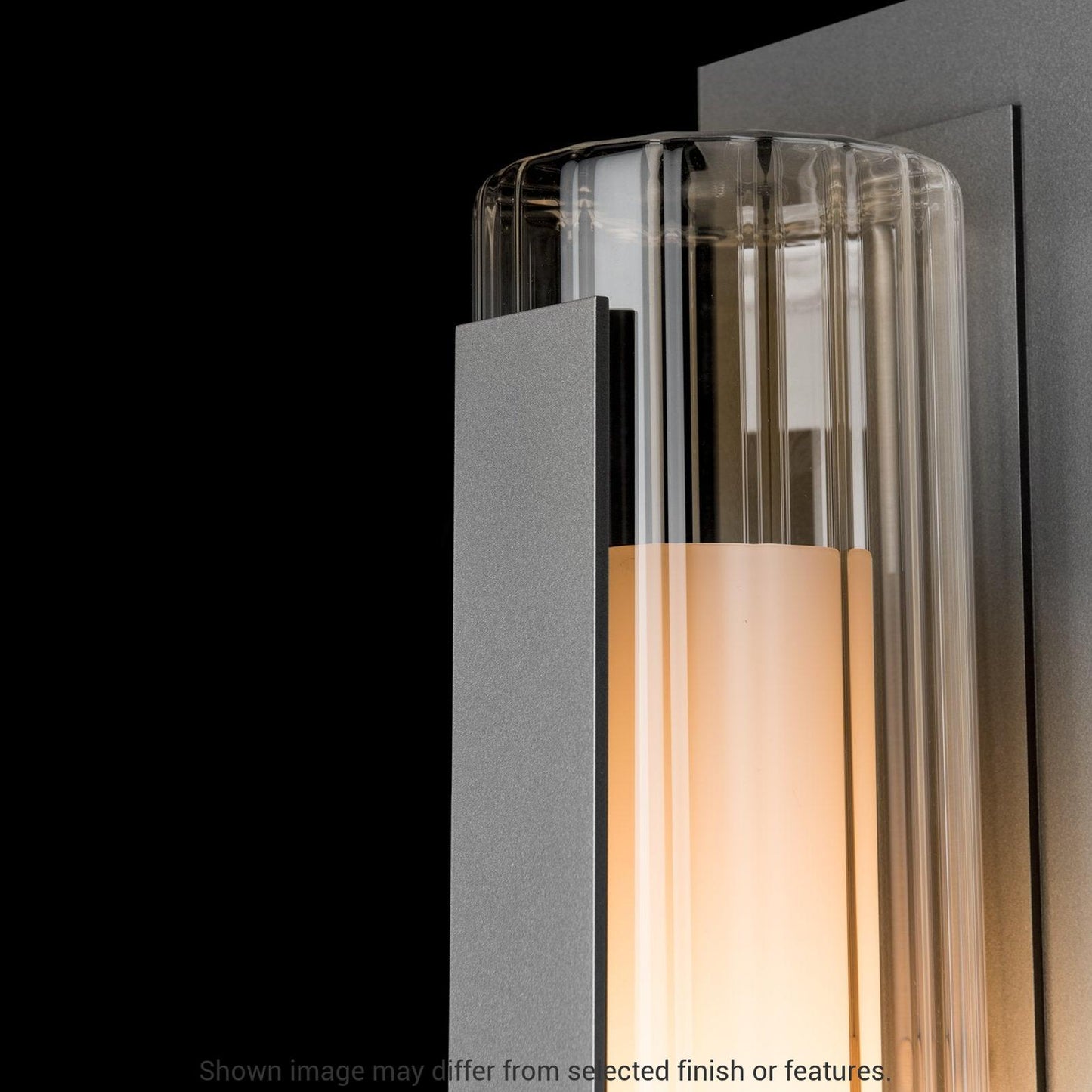 Vertical Bar Fluted Glass Medium Outdoor Sconce - Oil Rubbed Bronze by Hubbardton Forge