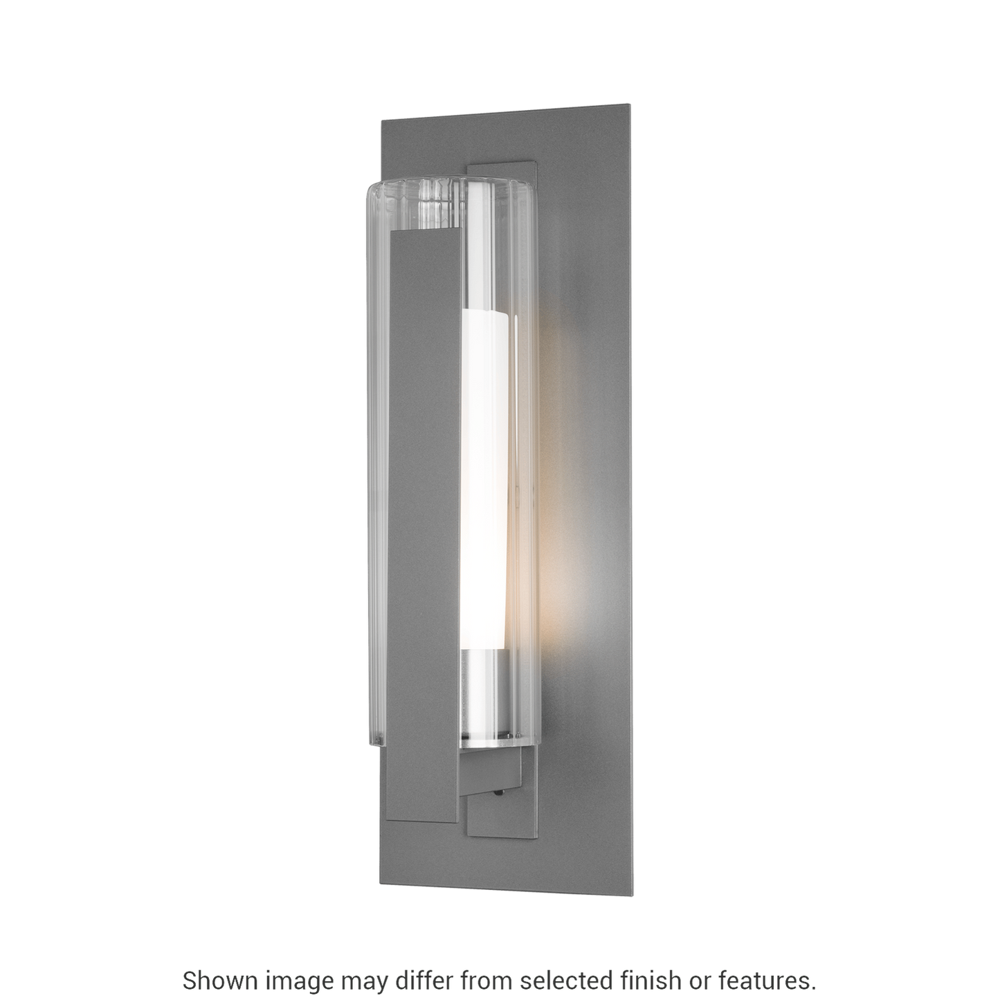 Vertical Bar Fluted Glass Medium Outdoor Sconce - Oil Rubbed Bronze by Hubbardton Forge