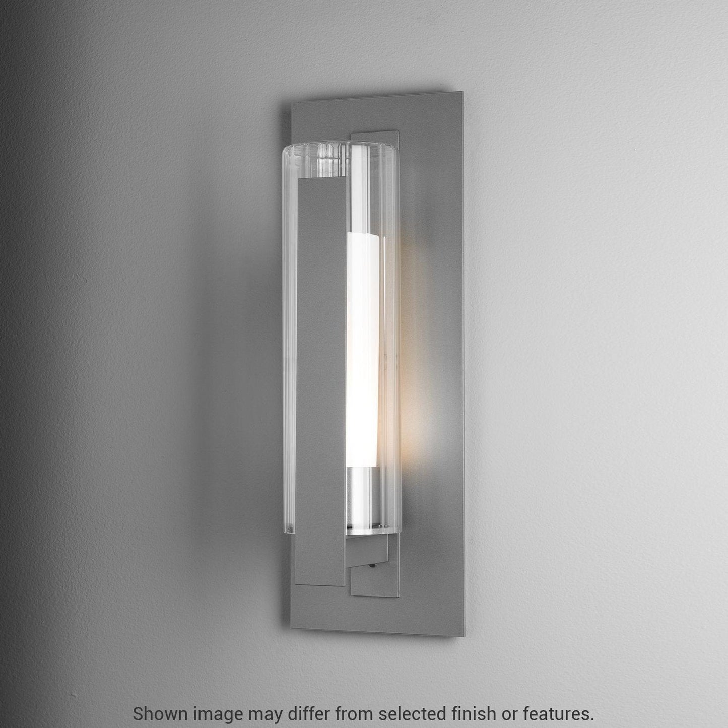Vertical Bar Fluted Glass Medium Outdoor Sconce - Oil Rubbed Bronze by Hubbardton Forge