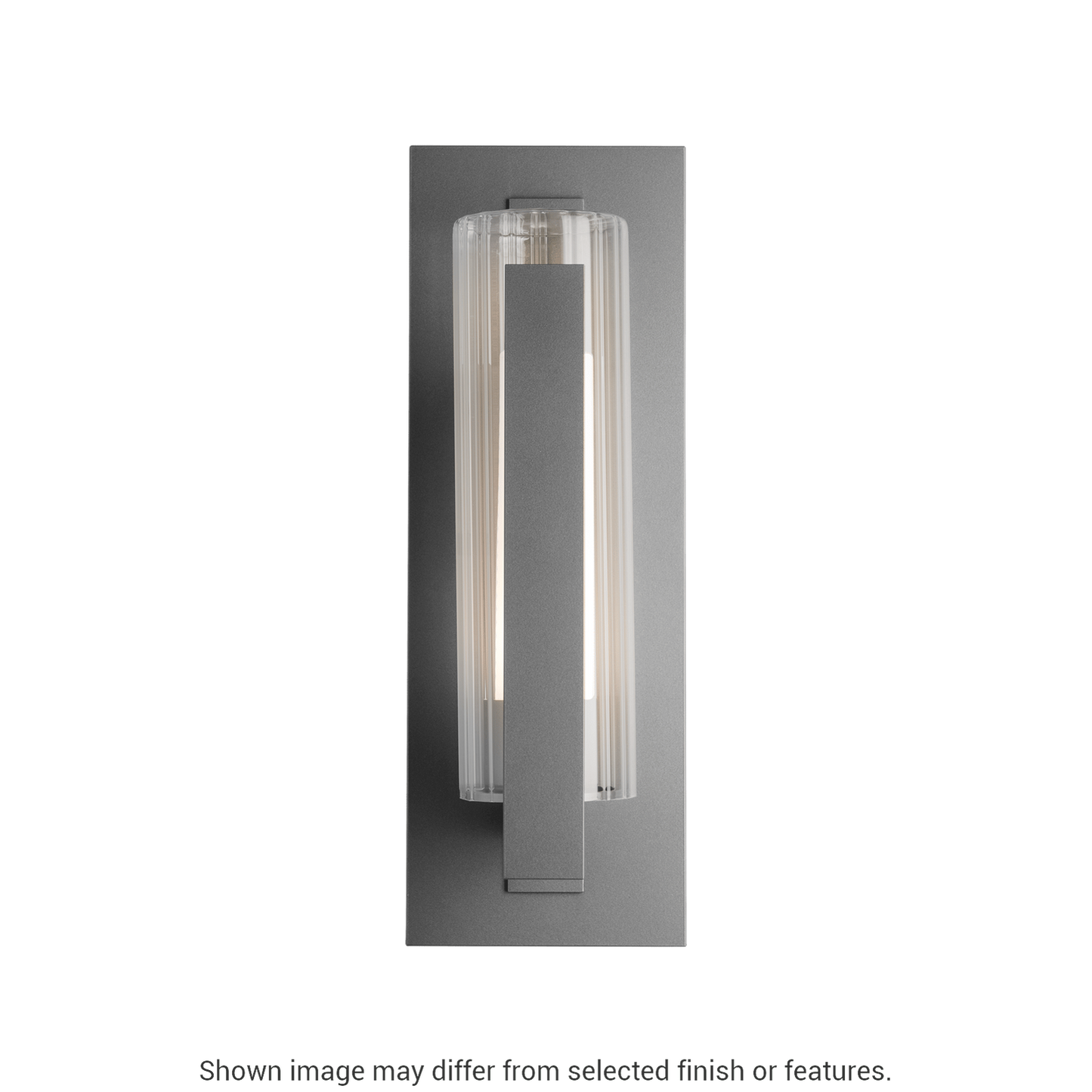 Vertical Bar Fluted Glass Medium Outdoor Sconce - Oil Rubbed Bronze by Hubbardton Forge