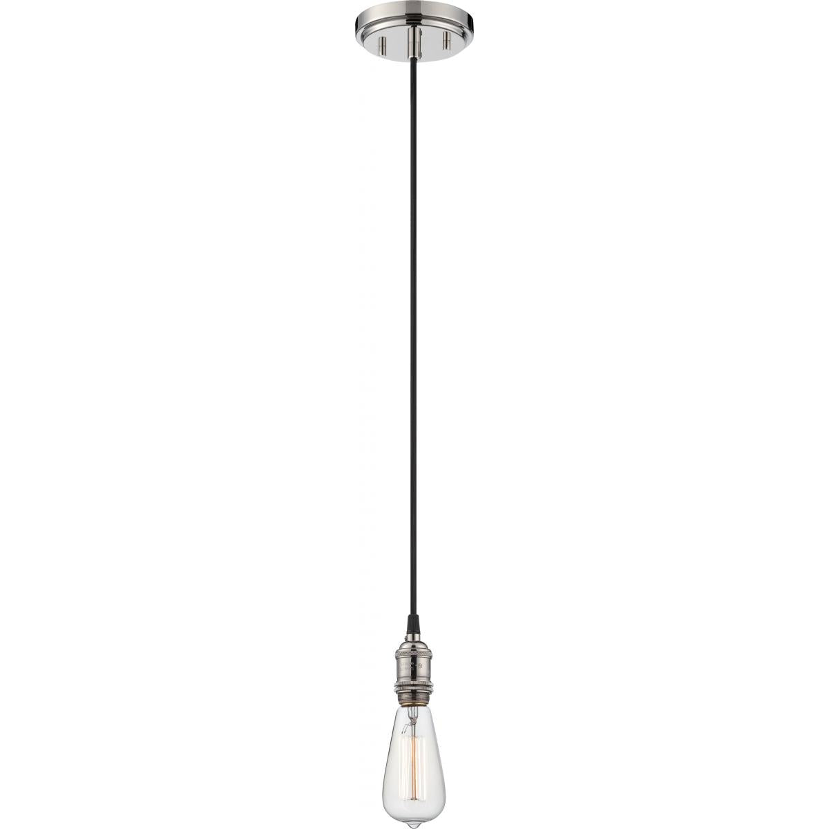 Vintage - 1 Light Pendant - Polished Nickel Finish - Satco 60-5405