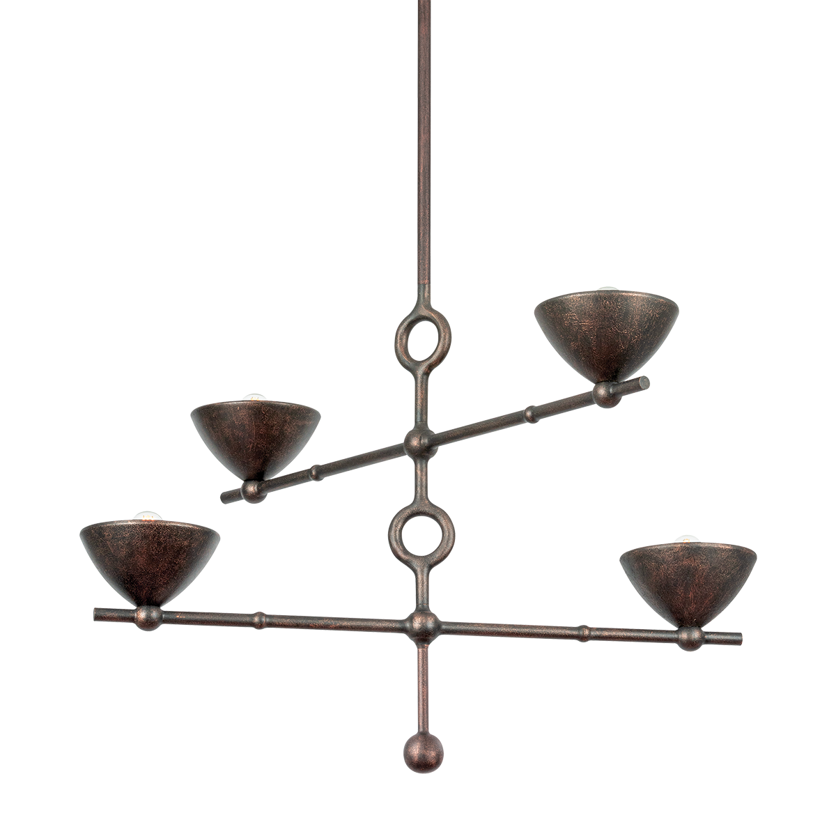 Vishal Chandelier - 4-Light - Black Patina Gold - Troy Lighting F2338-BPG