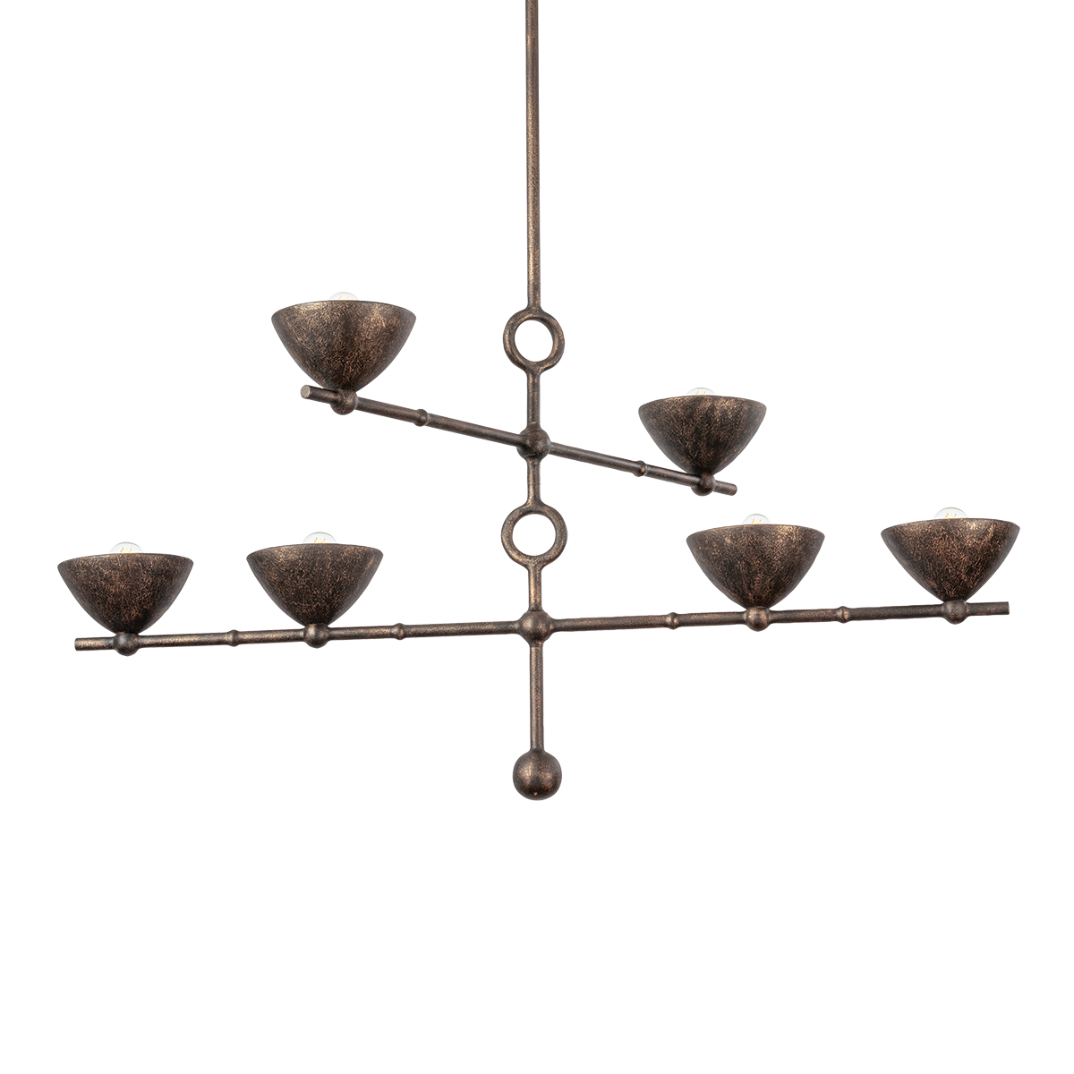 Vishal Chandelier - 6-Light - Black Patina Gold - Troy Lighting F2339-BPG