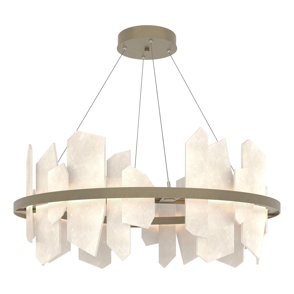 Volterra Circular LED Pendant - Soft Gold by Hubbardton Forge