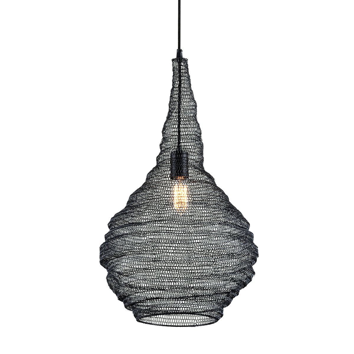 Wabi Sabi Pendant - 1-Light - Soft Black - Troy Lighting F6771-SBK