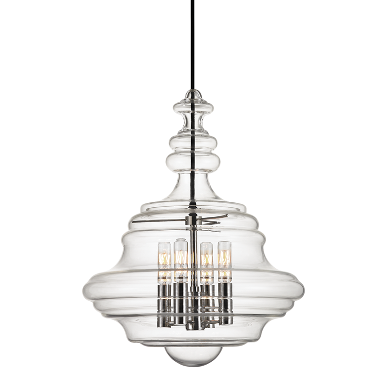 Washington Lantern - 4-Light - Polished Nickel by Hudson Valley Lighting