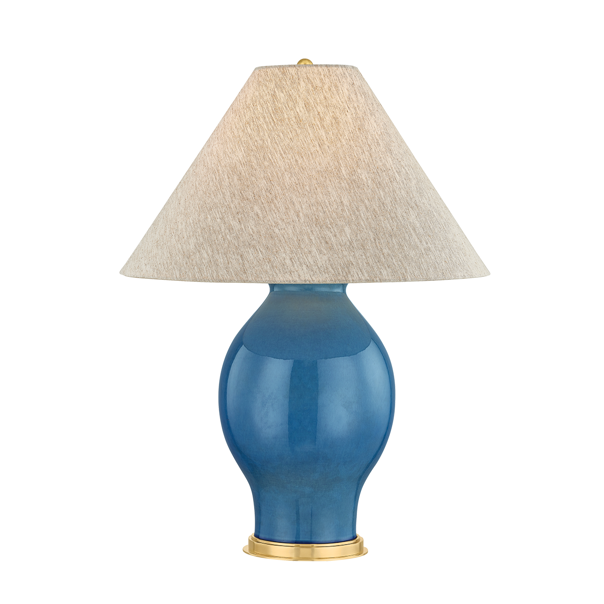 Westhorpe Table Lamp - Aged Brass/Ceramic French Blue by Hudson Valley Lighting