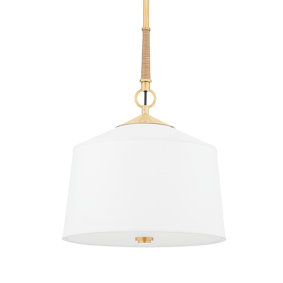 White Plains Pendant - 1-Light - Aged Brass by Hudson Valley Lighting