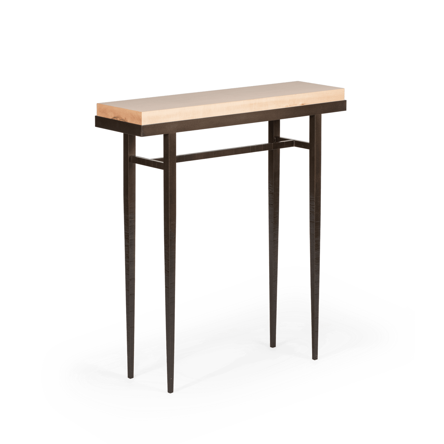 Wick 30" Console Table - Bronze - Maple Natural Wood Top Accent by Hubbardton Forge