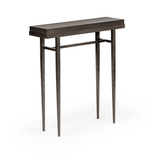 Wick 30" Console Table - Dark Smoke - Maple Espresso Wood Top Accent by Hubbardton Forge