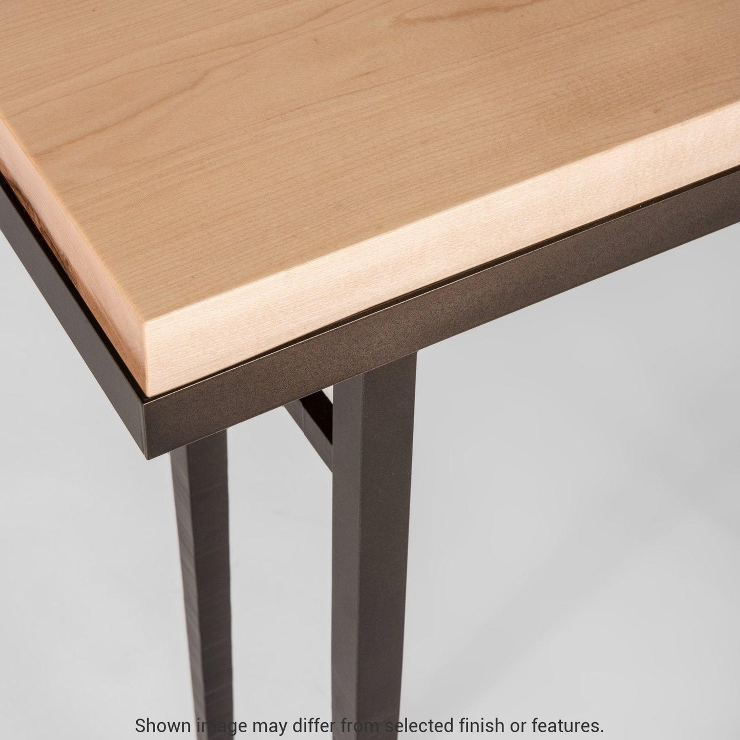 Wick 30" Console Table - White - Maple Natural Wood Top Accent by Hubbardton Forge