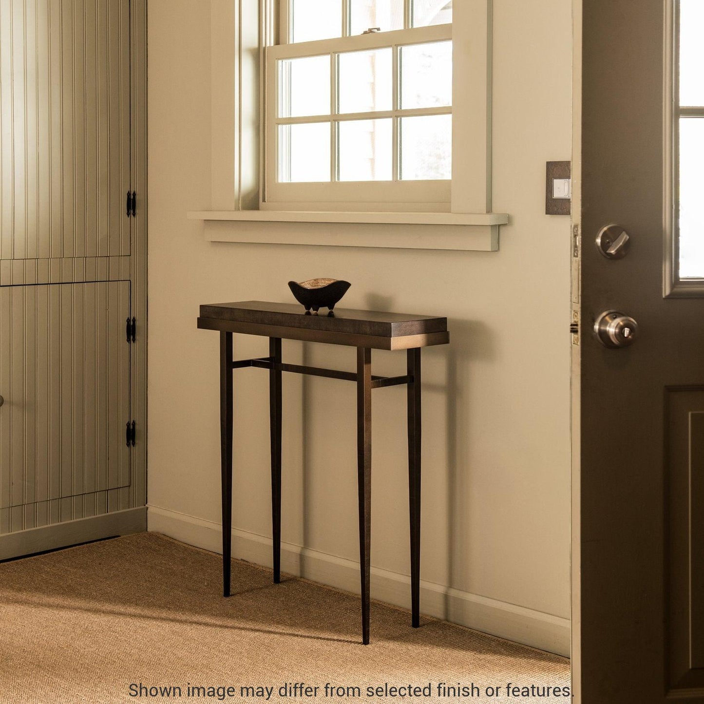 Wick 30" Console Table - White - Maple Natural Wood Top Accent by Hubbardton Forge