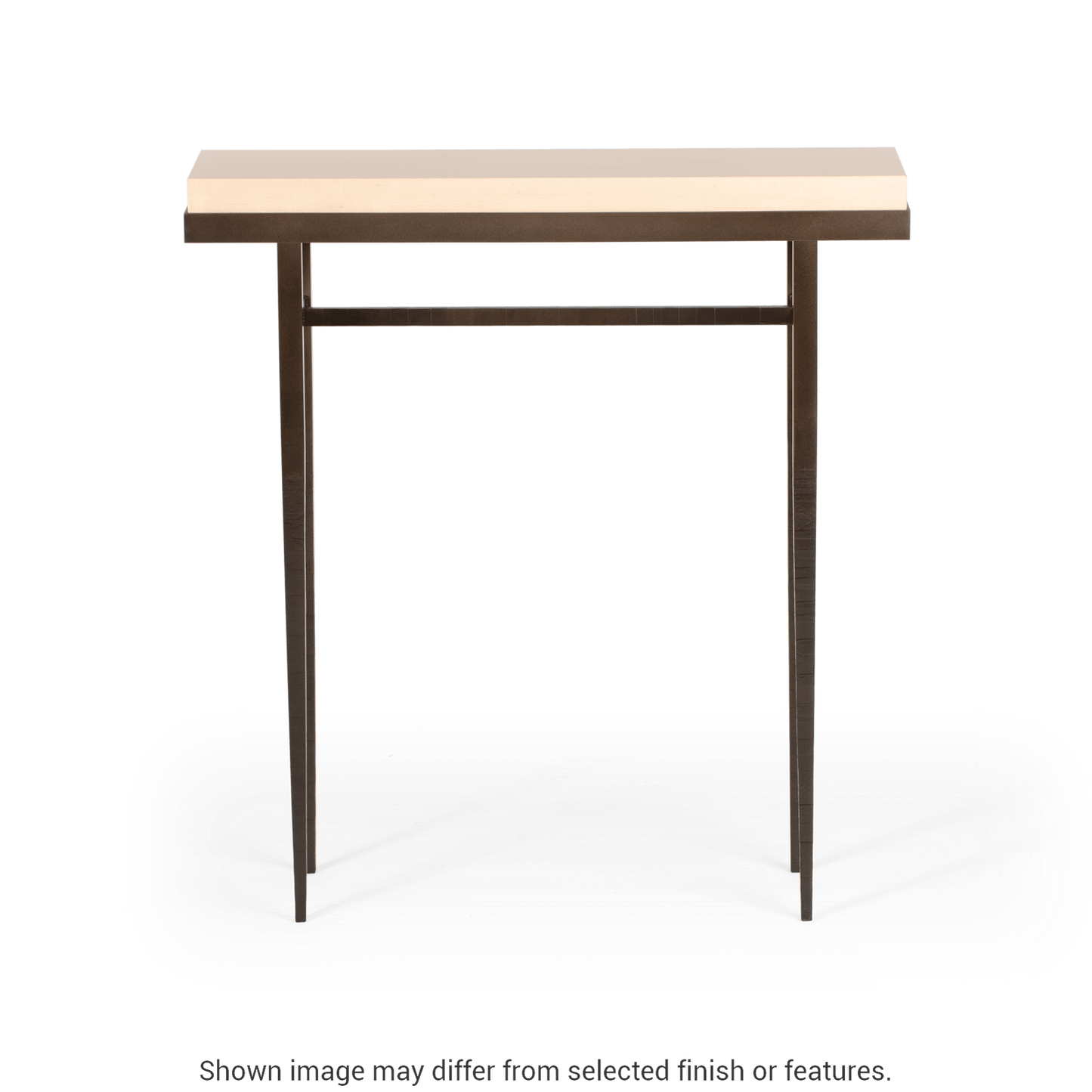 Wick 30" Console Table - White - Maple Natural Wood Top Accent by Hubbardton Forge