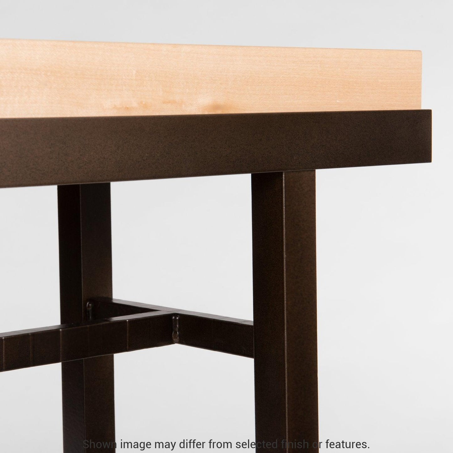 Wick 30" Console Table - White - Maple Natural Wood Top Accent by Hubbardton Forge