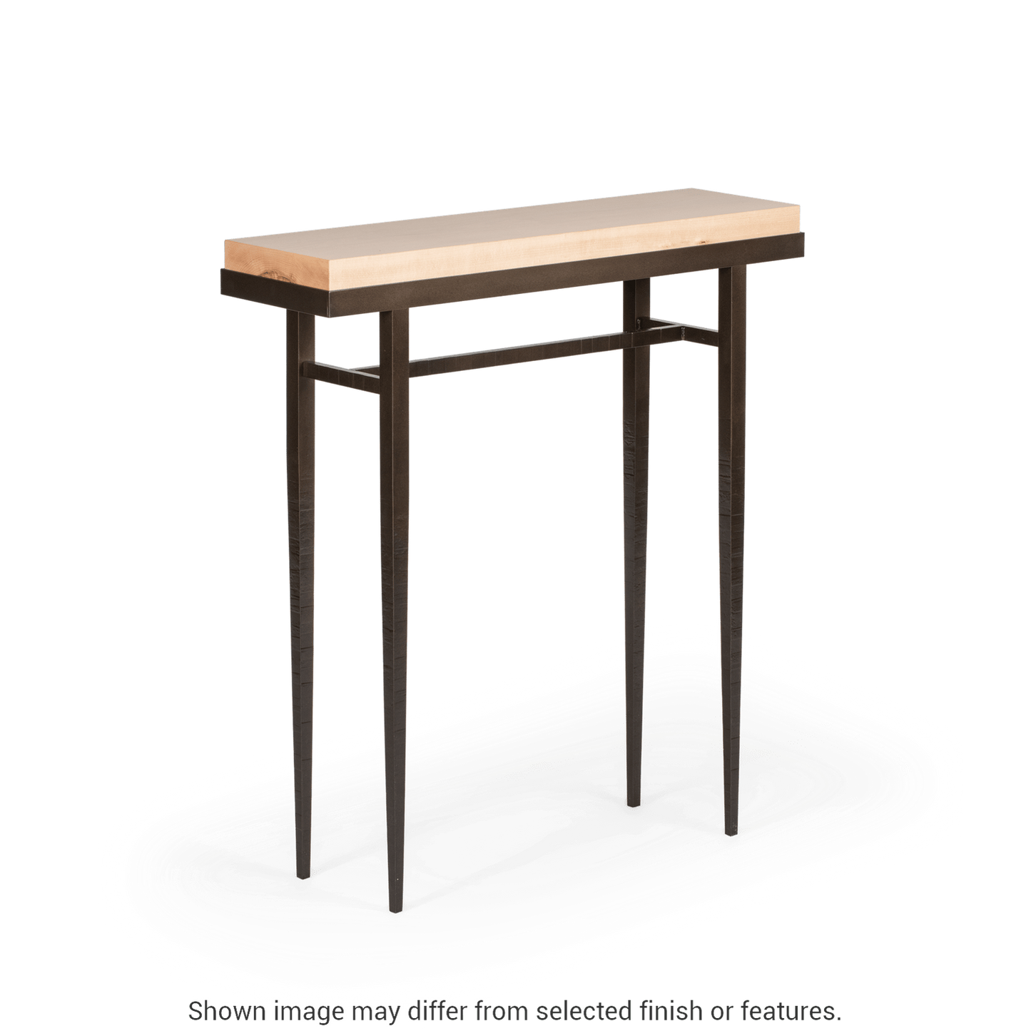 Wick 30" Console Table - White - Maple Natural Wood Top Accent by Hubbardton Forge
