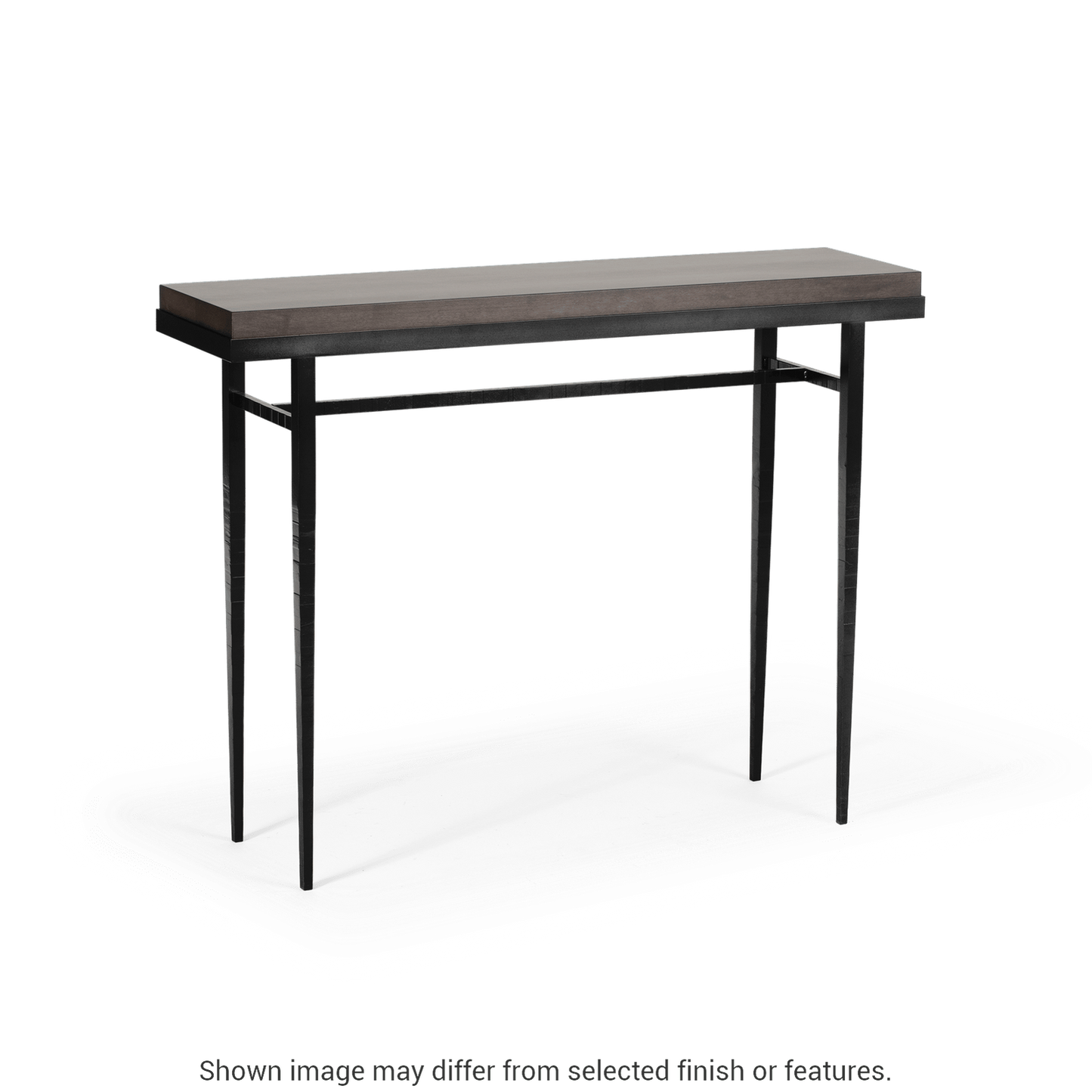 Wick 42" Console Table - Black - Maple Espresso Wood Top Accent by Hubbardton Forge